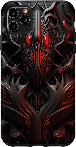 Vista 11 de iPhone 14 Alien Style Pattern Biomechanical and Mechanical Case