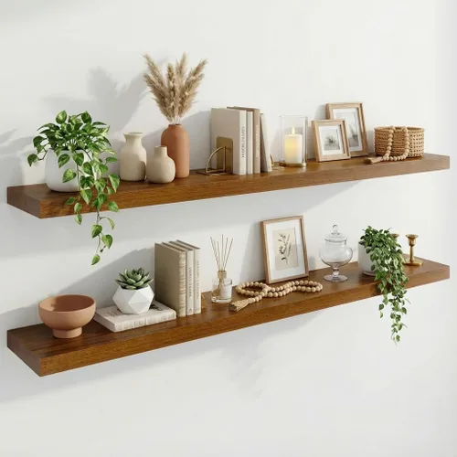Vista 9 de IAE Estantes flotantes de pared de 16 pulgadas, estantes de baño montados en la pared, estante invisible, estantes de cocina flotantes, estante
