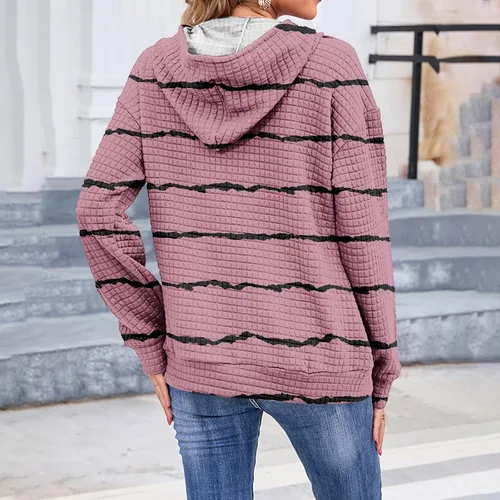 Vista 4 de JJHAEVDY Lindas camisetas para mujer, sudaderas con cordón de ajuste, camisas de manga larga, sudaderas ligeras con bolsillo