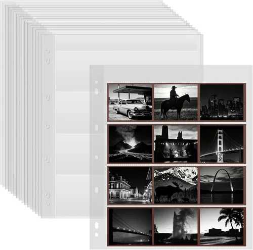 Vista 8 de 30 piezas de 120 fundas negativas de película negativa sin ácidos, almacenamiento negativo para 120 películas, puede contener 16 piezas de 2.4 x 1.8