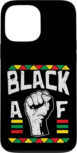 Vista 24 de Black AF Fist Dashiki Kente Pride BLM African American Gift Case for iPhone 17