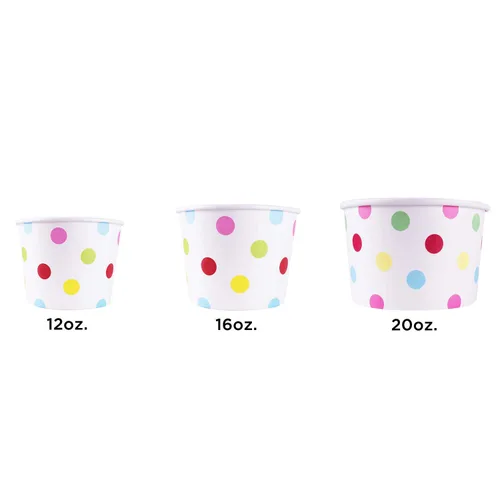 Vista 7 de Karat Copas de helado de papel y cuencos de sopa para alimentos calientes y fríos, ideales para sopa, helado, helados, gelatos, yogur y aperitivos