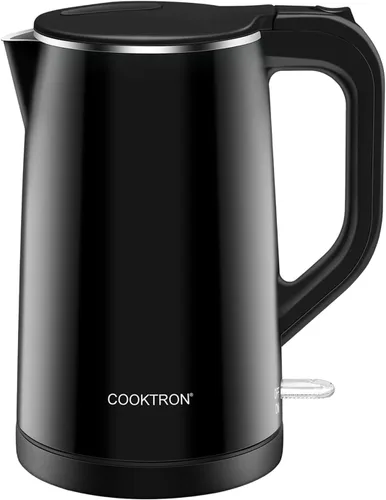 Vista 14 de COOKTRON Hervidor Eléctrico de 1.7L Silencioso, Hervidor de Agua Caliente de Doble Pared Libre de BPA, Tetera de Hervido Silencioso y Tacto Fresco