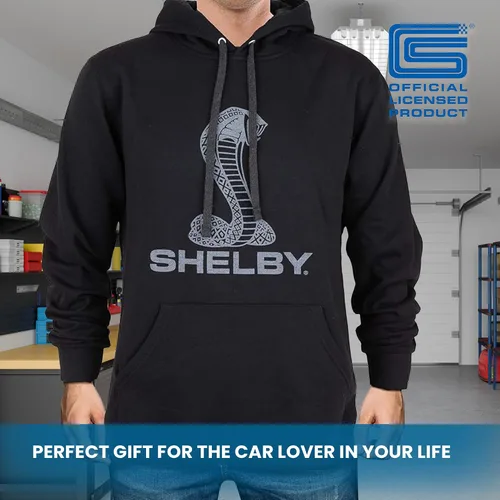 Vista 2 de Shelby American Cobra Super Snake Logo Hoody - Negro