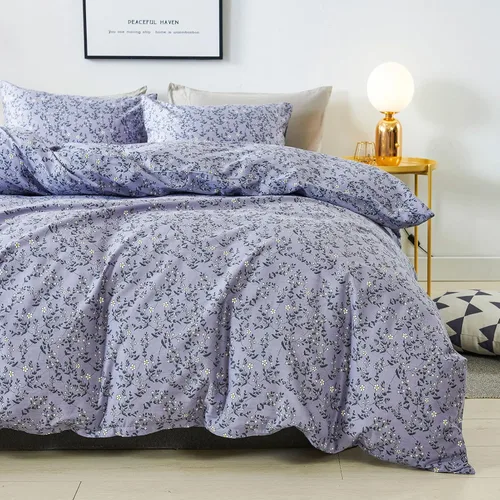 Vista 84 de HoneiLife Juegos de Fundas de Edredón Twin - Funda de Edredón Floral 100% Algodón, Juego de Ropa de Cama Transpirable de 2 Piezas con Cierre