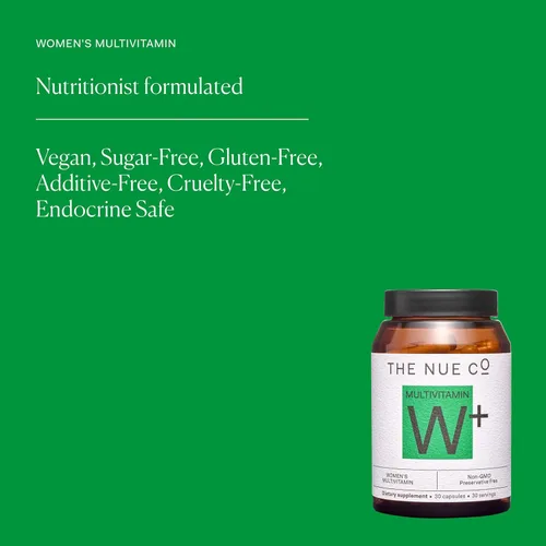 Vista 3 de The Nue Co. Suplemento multivitamínico para mujer - Apoya la energía, la inmunidad, la concentración, vegano, sin gluten, 30 cápsulas
