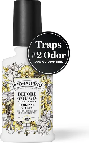Vista 2 de Poo-Pourri - Spray para inodoro antes de ir, aroma cítrico original, 4 onzas líquidas