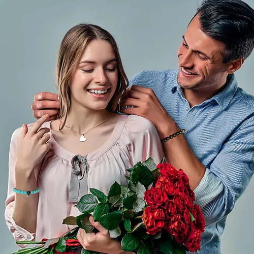 Vista 32 de 2 pulseras magnéticas para parejas, piedra natural negra mate, cristal para votos de amor eterno, juego de pulseras de cuentas de piedra de energía