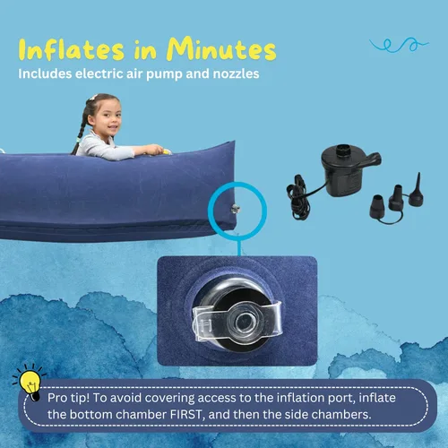 Vista 4 de Silla sensorial para niños — Vaina inflable para niños, incluye bomba de aire eléctrica