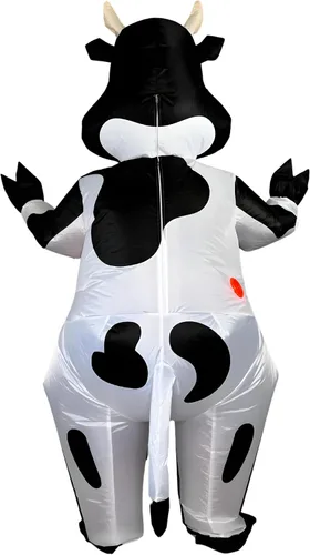 Vista 3 de Moo-ve Overs - Disfraces aburridos, el disfraz inflable de vaca para adultos está aquí, perfecto para Halloween y travesuras de granero unisex