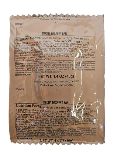 Vista 14 de Paquete de 12 postres MRE (paquete de 12 muestras de postres MRE)