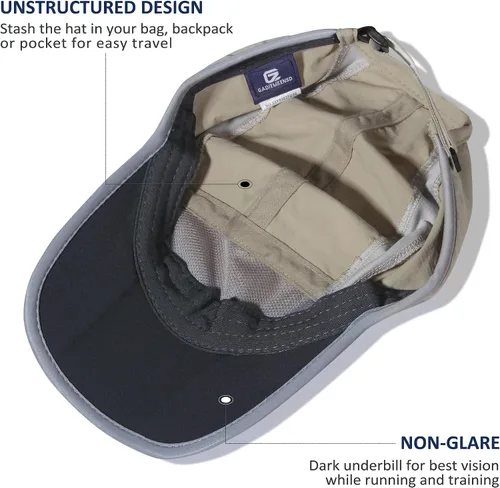 Vista 4 de GADIEMKENSD Sombrero reflectante plegable para exteriores, diseño sin estructura, protección solar UPF 50+, sombreros deportivos para mujeres