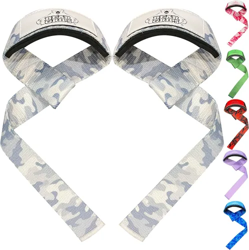 Vista 6 de Bear Grips Correas de levantamiento - Correas de gimnasio y levantamiento de pesas para hombres y mujeres, soporte de peso muerto, 2 pares
