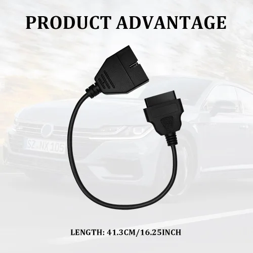 Vista 2 de Adaptador OBD2 a OBD1 GM, lector de código de automóvil, OBD1 de 12 pines a OBD2 conector de cable de escáner de enchufe de 16 pines, herramienta