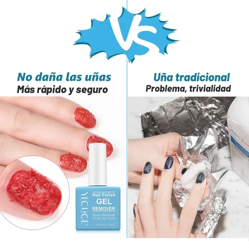 Vista 8 de Removedor de esmalte de uñas de gel, (2 unidades), removedor de esmalte de gel para uñas, sin necesidad de papel de aluminio, removedor de esmalte