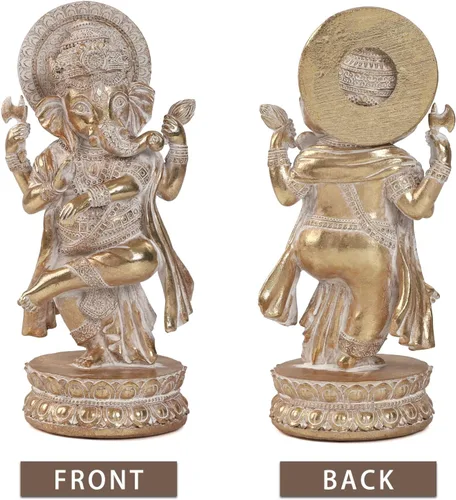 Vista 8 de Suoedd Estatuas de Lord Ganesha Elefante hindú Estatua de Dios Estatua de Dios de Ganesh Indio Ganesh Buda, Escultura de resina hecha a mano