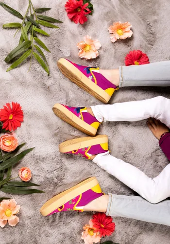 Vista 5 de Tenis sin cordones bordados para mujer de Encanto Multicolor
