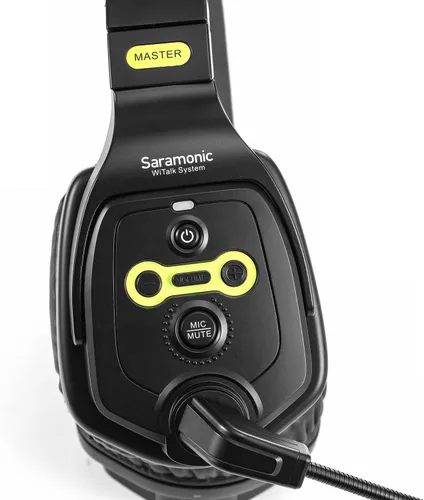 Vista 8 de Saramonic WiTalk-WT2D Full Duplex Wireless Intercom Headset System para 2 Personas 1.9GHz Comunicación Intercomunicador Auriculares con Estuche