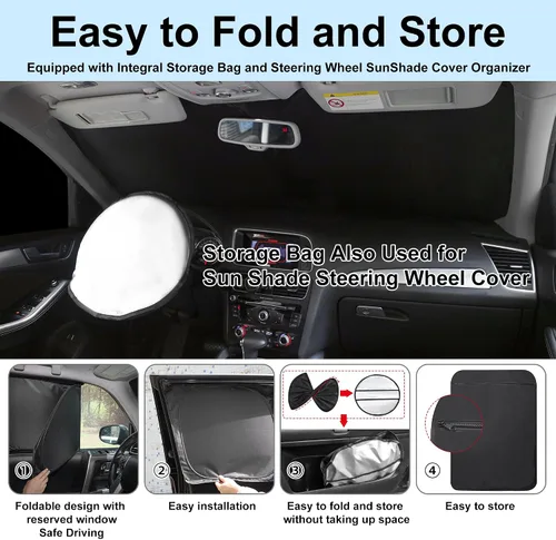 Vista 5 de TINGLU Parasoles para Ventanas para Mazda 3 2019-2026 Accesorios Coche Ventanas Laterales Completas Parabrisas Triangular Trasero Protector Solar