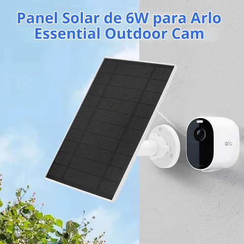 Vista 2 de Cargador de panel solar para Arlo Essential 2K para exteriores (2ª generación)/cámara Essential XL (2ª generación)/cámara Essential Spotlight, USB C