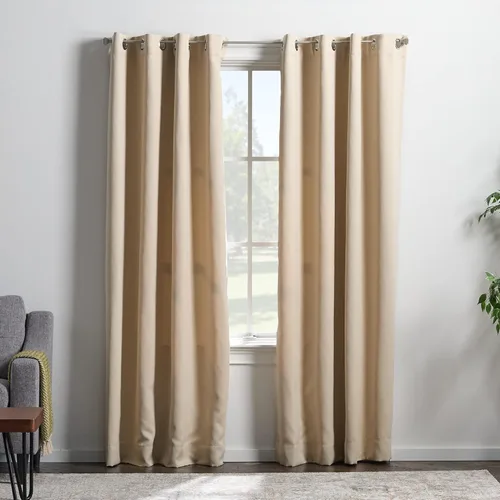 Vista 30 de Linenspa Juego de 2 paneles de cortinas opacas 85% - Cortinas negras de 84 pulgadas de largo, aislamiento térmico, reducción de ruido, esenciales