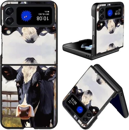 Vista 46 de Diseñada para Samsung Galaxy Z Flip 4 5G, funda rígida para teléfono de PC, a prueba de golpes y caídas, patrones de moda para una protección Gatos