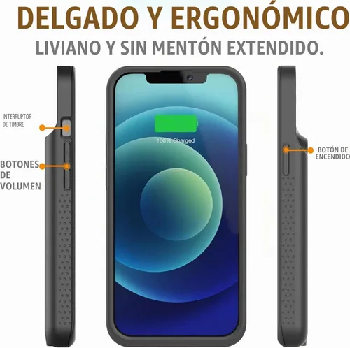 Vista 7 de Alpatronix Funda de batería para iPhone 13 Mini (5.4 pulgadas), funda protectora resistente y delgada portátil extendida con carga inalámbrica