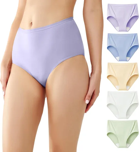 Vista 7 de Battewa Ropa interior absorbente lavable para incontinencia regular para mujer, bragas reutilizables a prueba de fugas para pérdida de orina