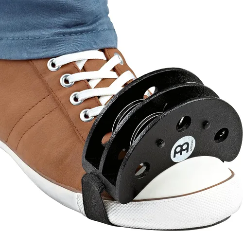 Vista 8 de Foot Tambourine Musical Instrument, Drum Accessory for Guitar, Cajon — NOT MADE IN CHINA — Stainless Steel Jingles