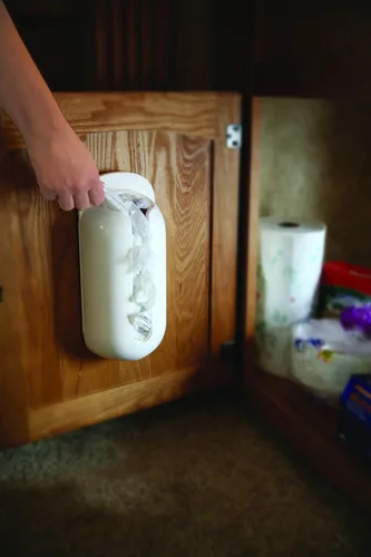 Vista 2 de Camco Pop-A-Bag Cuenta con un diseño compacto que almacena convenientemente autocaravanas, barcos, hogar y oficina Polímero, blanco