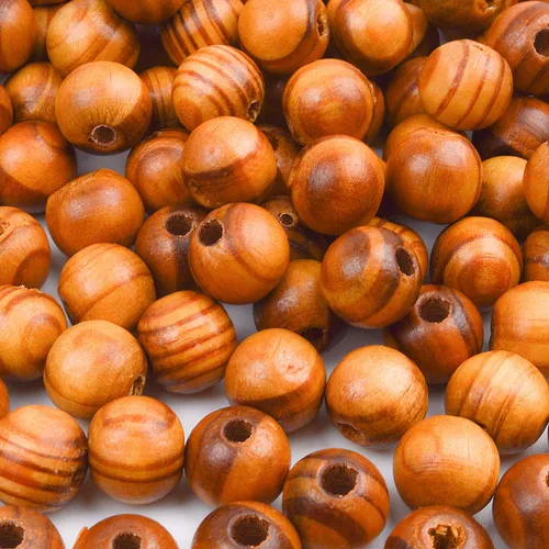 Vista 11 de BronaGrand 200 cuentas redondas de madera de 0.315 pulgadas, cuentas espaciadoras de madera natural, cuentas de madera para hacer joyas DIY