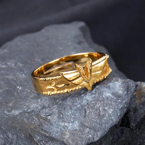 Vista 6 de TWINKANIME All 6 S925 Silver Ring Anime Sagittarius for Cosplay Open Band Adjustable Ring for Cosplay Prop