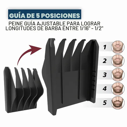 Vista 5 de Recortador Wahl de bigote y barba, Negro