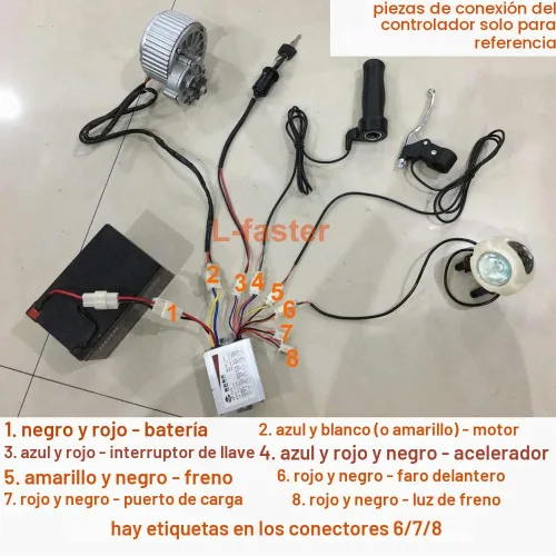 Vista 4 de DC Cepillos Motor para Bicicleta Bicicleta Scooter Motor