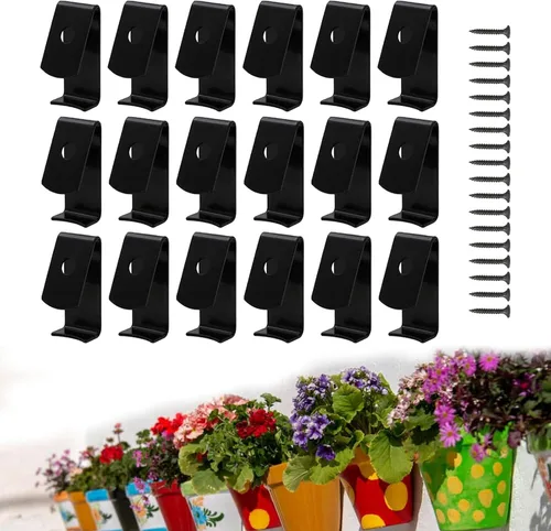 Vista 6 de Clips para macetas, paquete de 18 ganchos para macetas de terracota, soportes estándar de 3.5 a 8 pulgadas para macetas de arcilla, macetas