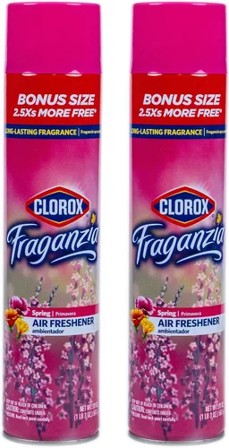 Vista 10 de Clorox Fraganzia - Ambientador en aerosol en aerosol con aroma a ráfaga de cereza, eliminador de olores de larga duración y ambientador