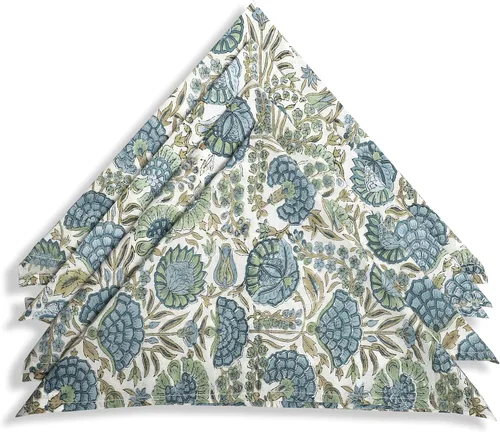 Vista 5 de Ridhi - Servilletas de 100 % algodón con estampado de espárragos verdes de 18 x 18 pulgadas (juego de 4) servilletas de cocina reutilizables