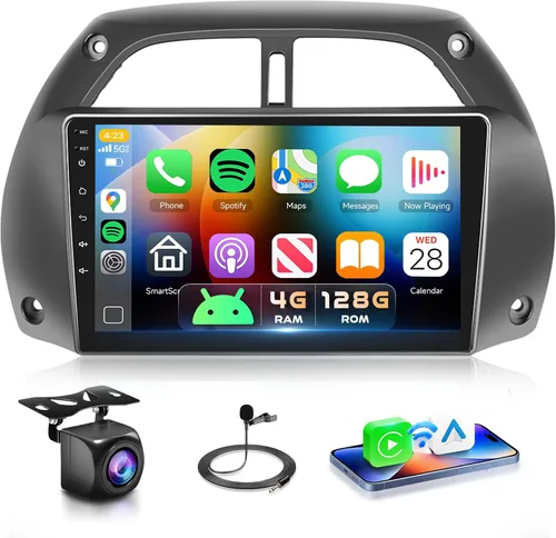 Vista 8 de Radio de coche Android 15 para Toyota RAV4 2001 2002 2003 2004 2005 2006