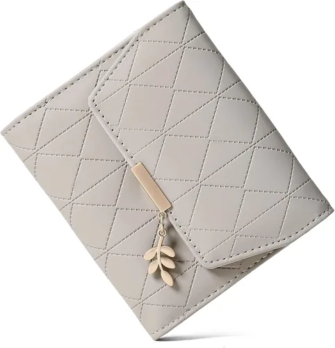 Vista 11 de RNIEGA Cartera pequeña de cuero para mujer, con bloqueo RFID, tarjetero compacto con cremallera y bolsillo para monedas con ventana de identificación