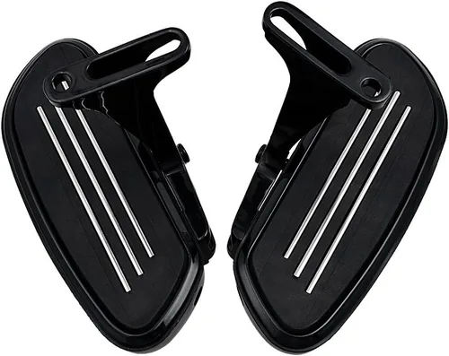 Vista 7 de Tablas de suelo traseras negras y soporte de montaje compatibles con Harley Motorcycle Road King Street Tri Electra Glide 93-18 Negro