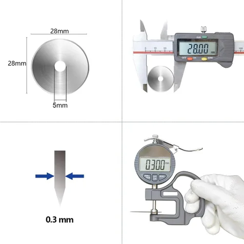 Vista 2 de SOMOLUX Cuchillas rotativas de 1.102 in compatibles con Fiskars 1.102 in cortador giratorio perfecto para coser manualidades, afiladas y duraderas