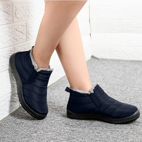 Vista 4 de JWSVBF Womens Snow Boots Warm Ankle Booties Waterproof Comfortable Men's Winter Waterproof Snow Boots Warm Slip On Leopard Ankle Boots for Women
