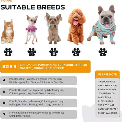 Vista 3 de Botas de nieve para perro, botas de nieve para perros de invierno, botas y protector de patas, botines cálidos para cachorros con tira reflectante