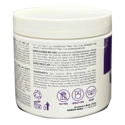 Vista 3 de Plex Professional Mascarilla Fortificadora y Reparadora de Cabello 16 Fl oz - Mascara reparadora para el cabello