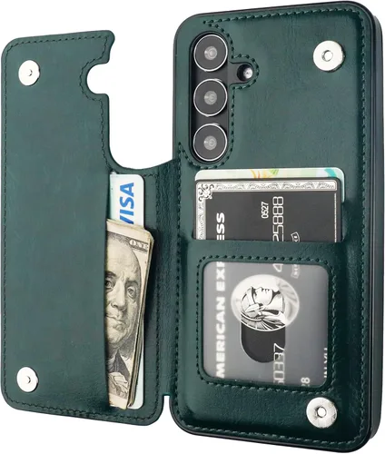 Vista 115 de ONETOP - Funda tipo cartera para Samsung Galaxy S22 con tarjetero, color negro Kickstand,ID/Cash Holder,Case Wallet with Card Slots,Double