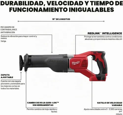Vista 5 de Milwaukee 2696-24 M18 Kit de herramientas combinadas compactas inalámbricas