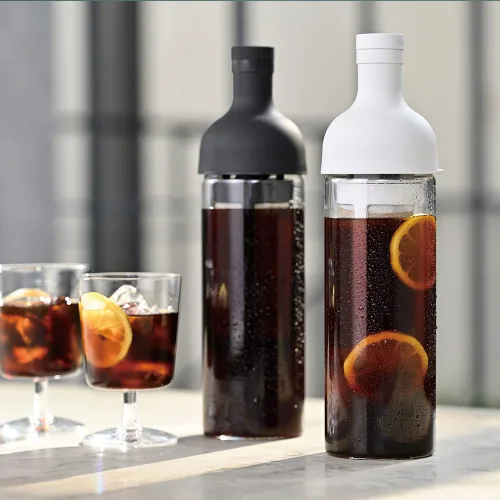 Vista 6 de Hario Botella de vino de café frío de 23.7 fl oz, gris pálido