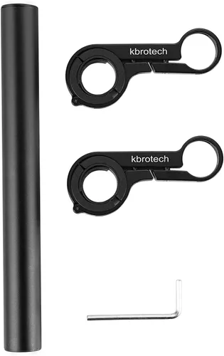 Vista 5 de Extensor de manillar de bicicleta, extensión de manillar doble, soporte de montaje de fibra de carbono con soporte de aleación de aluminio, ahorro