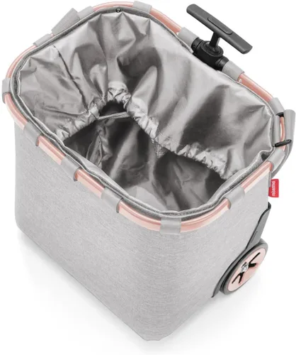Vista 2 de reisenthel Carrycruiser Twist Sky Rose - Carrito de compras portátil con marco de aluminio resistente, correa para el hombro y bolsa