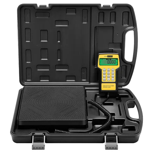Vista 6 de VIVOHOME Cámara de vacío de 5 galones con bomba con 220 libras de alta precisión electrónica digital de carga de refrigerante Freon con funda, 4